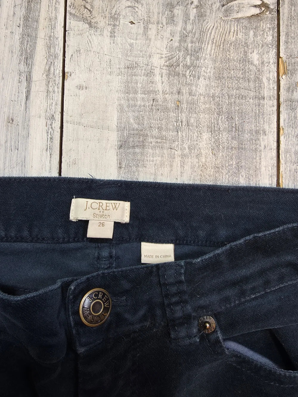 J. Crew Dark Teal High Rise Skinny Corduroy Pants sz 26